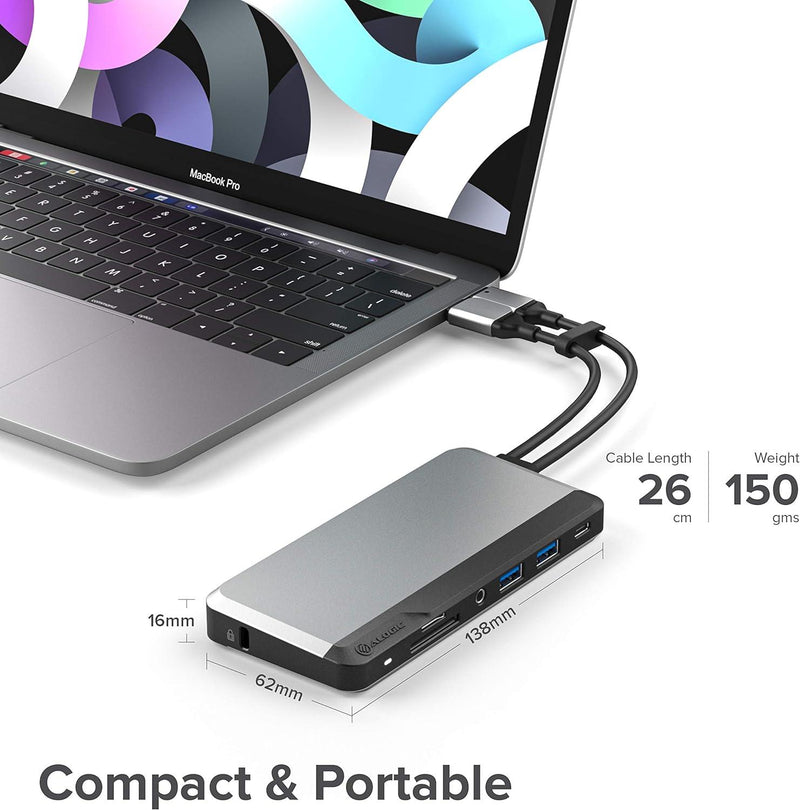Alogic - Docking Station - USB-C Dual Display 10-in-1 Super Dock - Limolin 