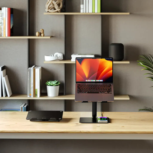 Alogic - Laptop Stand with Wireless Charger 10W Adjustable & Lightweight Elite Power - Black - Limolin 