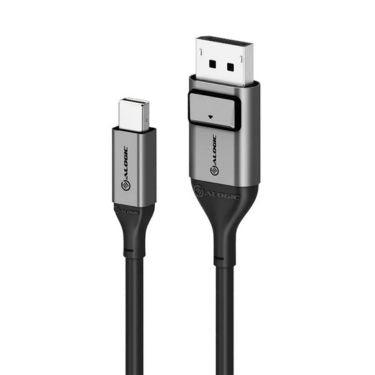Alogic - Mini DisplayPort Male to DisplayPort Male 6ft 8K Ultra HD Cable - Grey - Limolin 