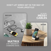 Alogic - Qi Charging Stand / Matrix 2-In-1 Universal Magnetic Charging Dock - Limolin 