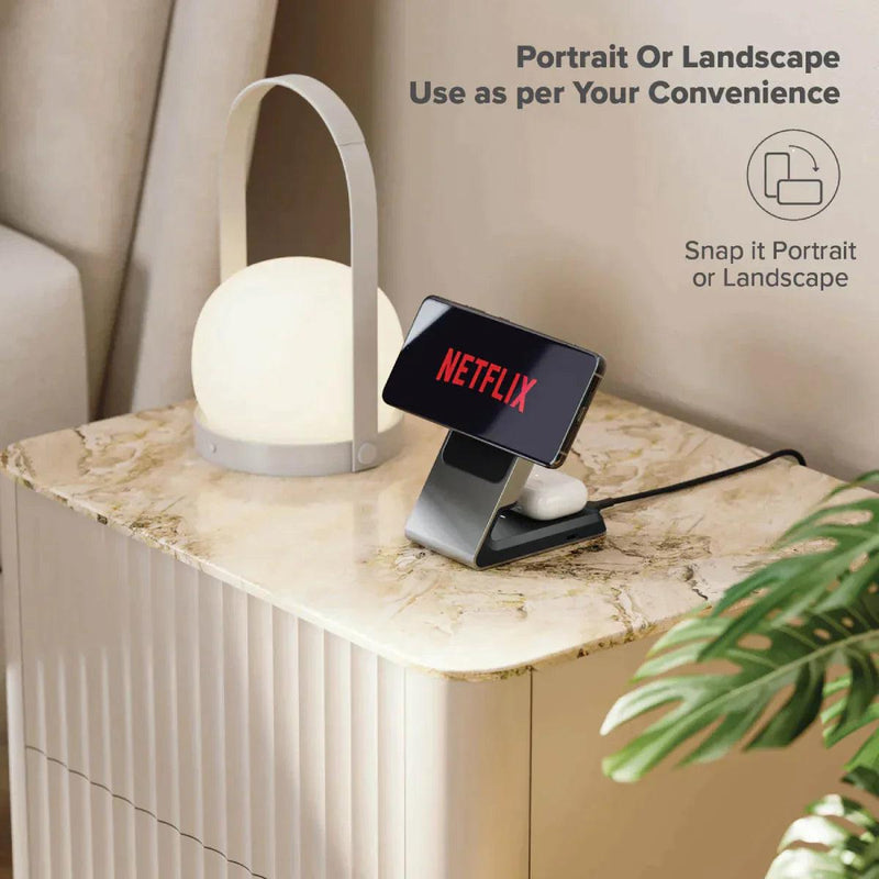 Alogic - Qi Charging Stand / Matrix 2-In-1 Universal Magnetic Charging Dock - Limolin 