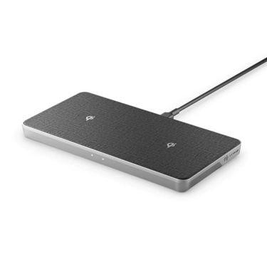 Alogic - Qi Wireless Dual Charging Pad 30W Fast Charge (2x 15W) 1x USB-A Port 3-in-1 Ultra Power - Space Grey - Limolin 