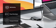 Alogic - USB-C Fusion ALPHA 5-in-1 Hub V2- Space Grey - Limolin 