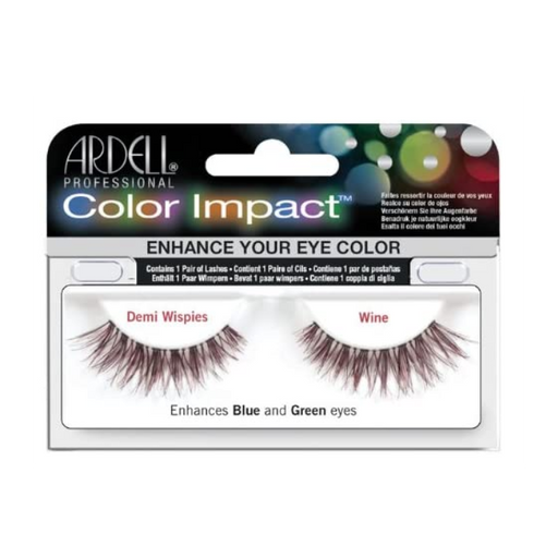 Ardell - Strip Lashes Color Impact Demi Wispies Wine - Limolin 