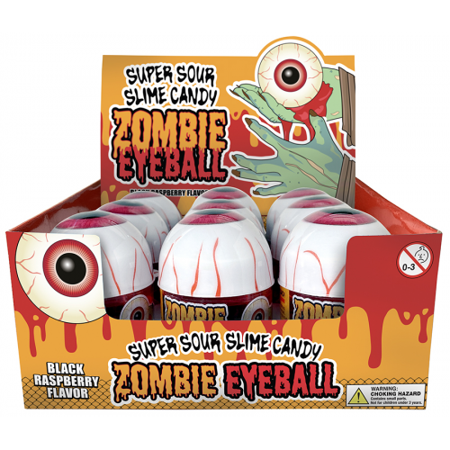 BAW - ZOMBIE EYEBALL - BLACK RASPBERRY - SOUR SLIME CANDY TIN - CDU - Limolin 