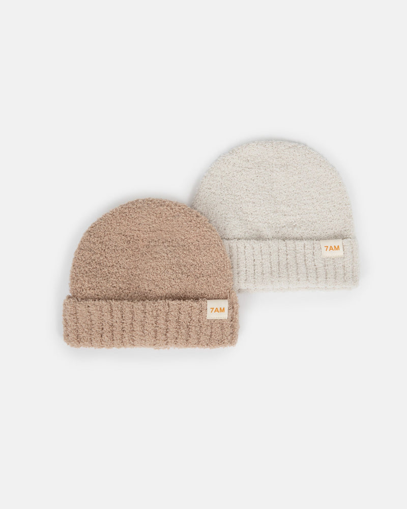 7AM - Beanies Set of 2 - Fuzzy