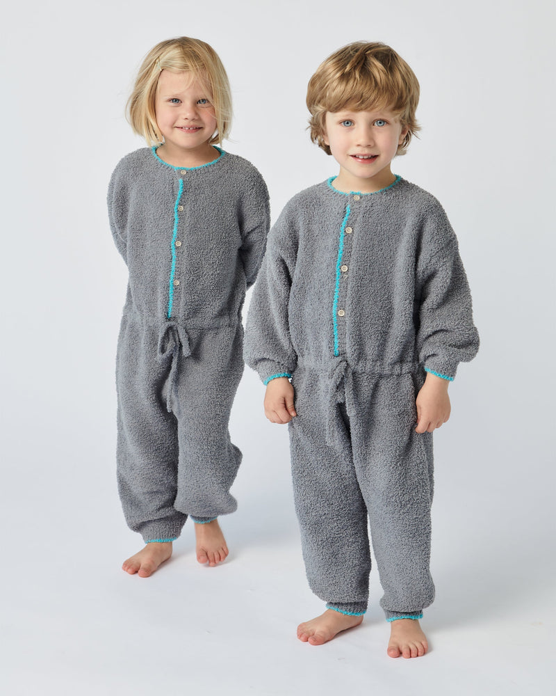7AM - Boxy Long Sleeve Jumpsuit - Fuzzy