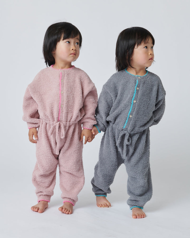 7AM - Boxy Long Sleeve Jumpsuit - Fuzzy
