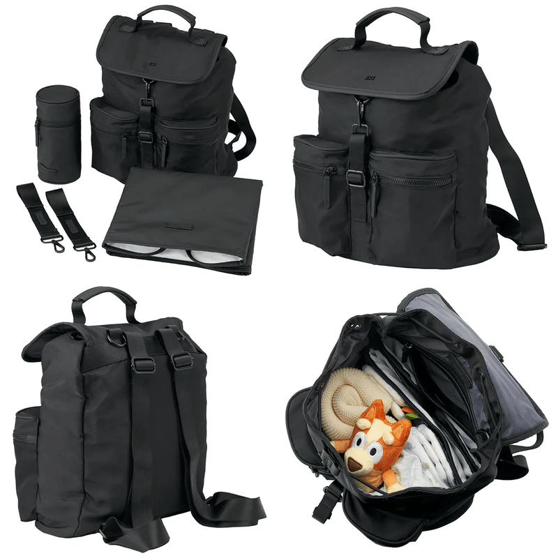 Bababing - Backpack Diaper Bag - 100% Recycled - Black - Limolin 