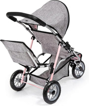 Bayer Design - Duo - Twin 3 Wheels Dolls Pram - Butterfly - Limolin 