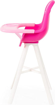Bayer Design - Plastic High Chair - Pink - Integrated Dining Plate, Seat Belt, Accessories for Baby Dolls up to 18? - Pink - Age 3+ - Limolin 