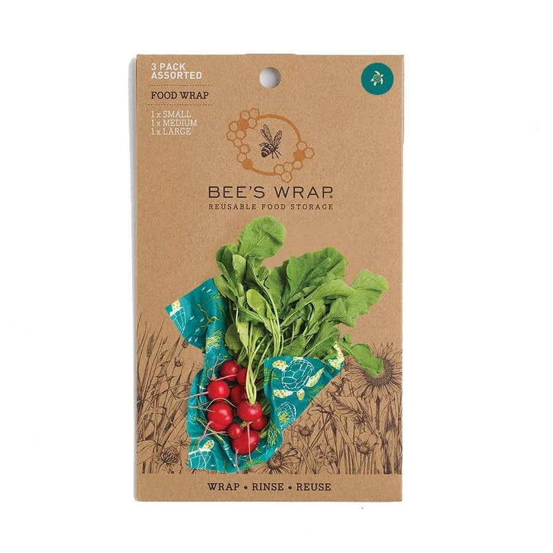 Bees Wrap - OCEAN Wrap Set 3/ST Assorted Sizes Ocean Blue - Limolin 