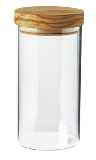 Berard - Glass Jar w/Lid 10x20cm /4x10", 0.9L/30oz Olivewood - Limolin 