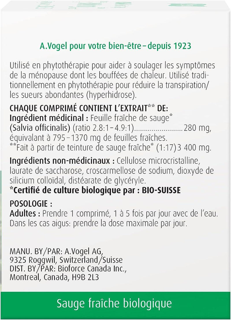 BioForce - AVogel Remedies, MENOFORCE - HOT FLASHES, 30 TABS - Limolin 