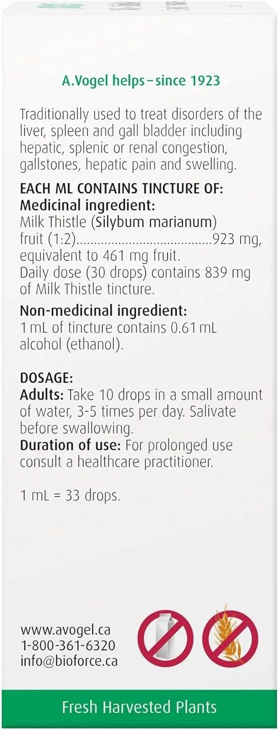 BioForce - AVogel Remedies, MILK THISTLE - RECURRENT LIVER TROUBLES, 50ml - Limolin 