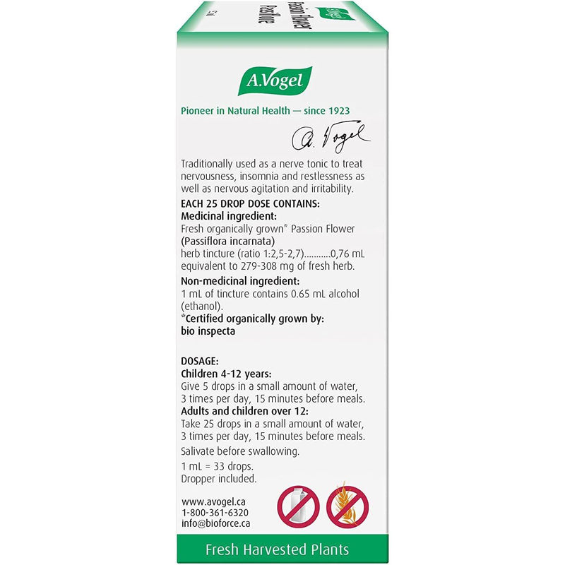 BioForce - AVogel Remedies - Passion Flower - Hyperactivity - 50ml - Limolin 