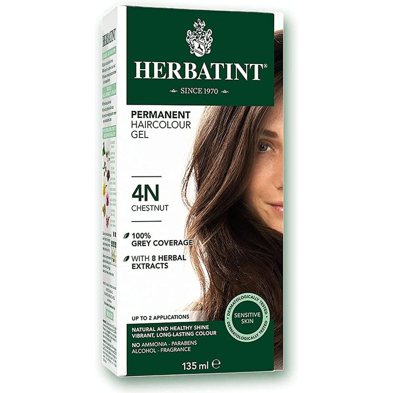 BioForce - Herbatint - Permanent Hair Color - N4 Chestnut - 135ml - Limolin 