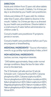 Boiron - #8 Magnesia Phosphorica 6DH Schüssler cell salts 240 tablets - Limolin 