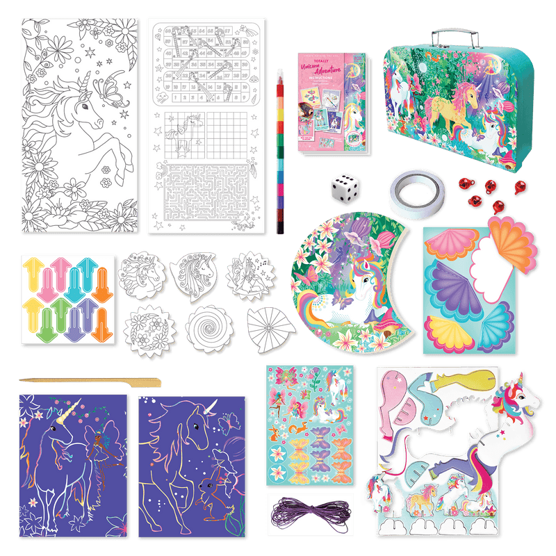 Box Candiy - Totally Unicorn Adventures - Travel Case Craft & Act Set - Limolin 