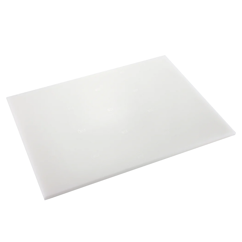 Browne - Cutting Board, MD, PE, w/Handle, 6x10x0.5"/15.2x25.4x1.3cm, White - Limolin 