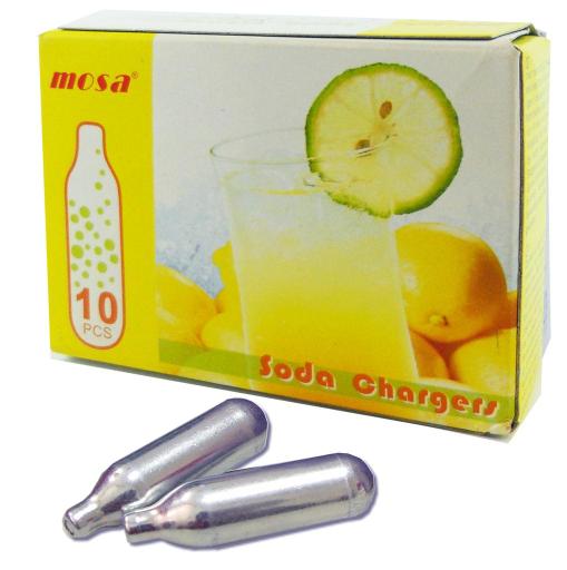 Browne - MOSA Soda Syphon Chargers, (8gr) CO2 Box of 10 - Limolin 