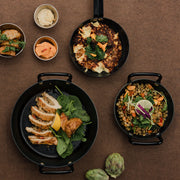 Thermalloy - Fry Pan w/Helper Handle, 11.8x2.25"/30x5.7cm, Black Carbon Steel - Limolin 