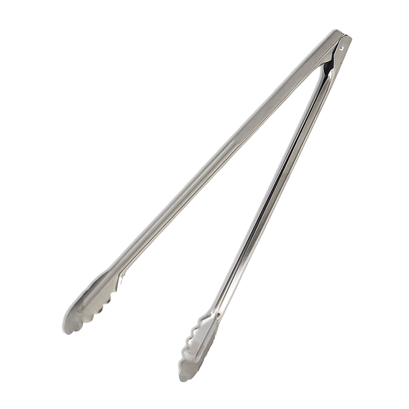 Browne - Utility Tongs, Scalloped Edges, 16"/40.6cm, SS, Mirror FInish, 0.5mm - Limolin 