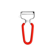 Browne - Y Peeler - Serrated Blade, 4.8"x2.2x0.4"/12.2x5.6x1cm, Red - Limolin 