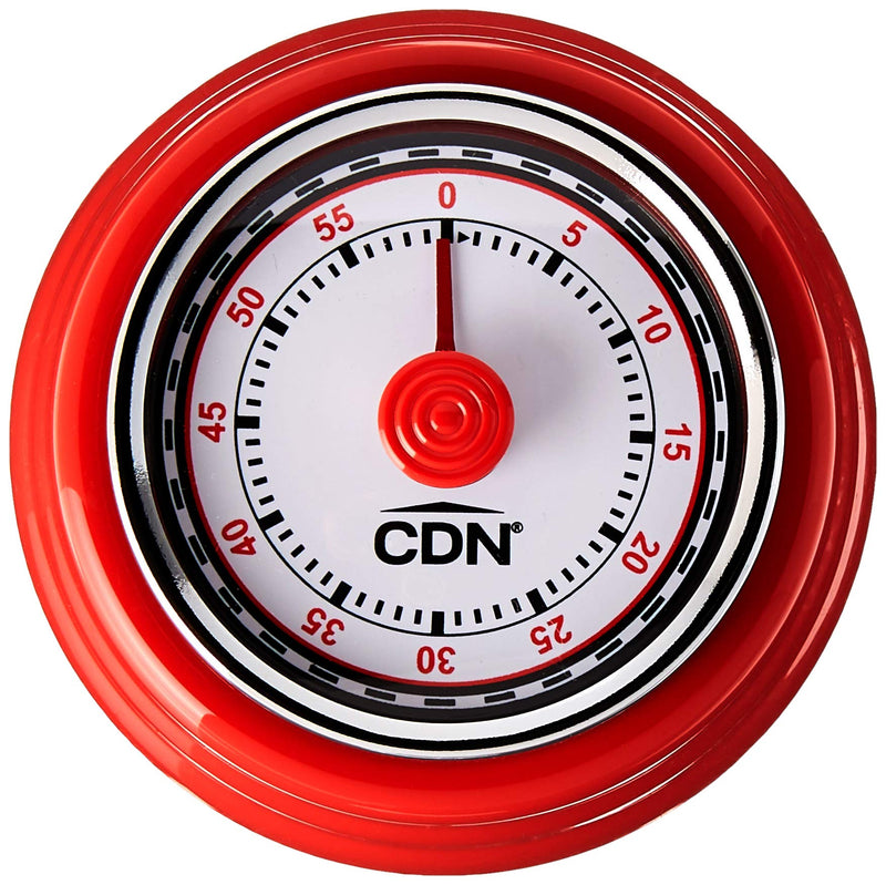 CDN - Compact Mechanical Timer 1hr(min) Red - Limolin 