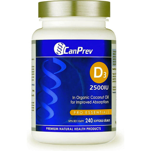 Canprev - D3 2500IU - MCT Base, 120 softgels - Limolin 