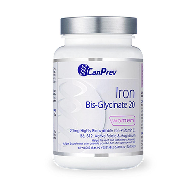 Canprev - Iron Bis Glycinate 20, 90 v-caps - Limolin 
