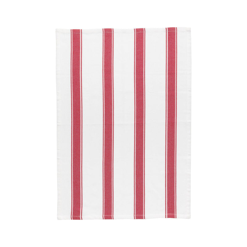 Casafina - Kitchen Towel Classic Red Herringbone stripes - Limolin 