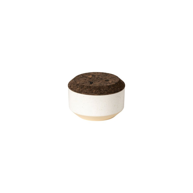 Casafina - Modern Storage Salt Cellar w/smoked cork lid - Limolin 