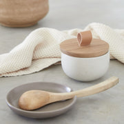 Casafina - Pacifica Salt Cellar w/Oak lid - Limolin 