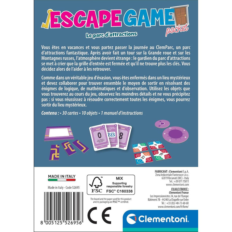 Clementoni - Escape Game: Le parc d'attractions - Limolin 