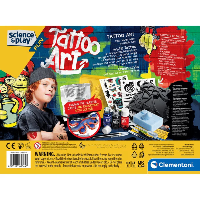 Clementoni - SCIENCE & PLAY: TATTOO ART - Limolin 