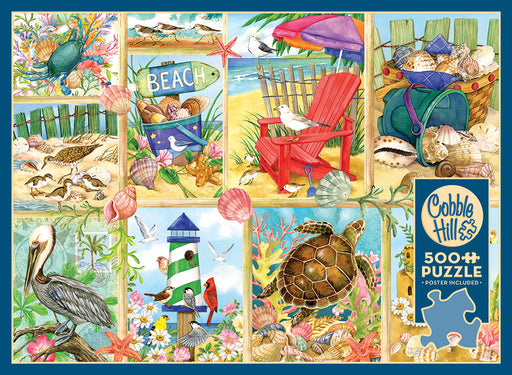 Cobble Hill - Day at the Beach (500-Piece Puzzle) - Limolin 