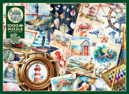 Cobble Hill - Seashore Sketchbook (1000-Piece Puzzle) - Limolin 
