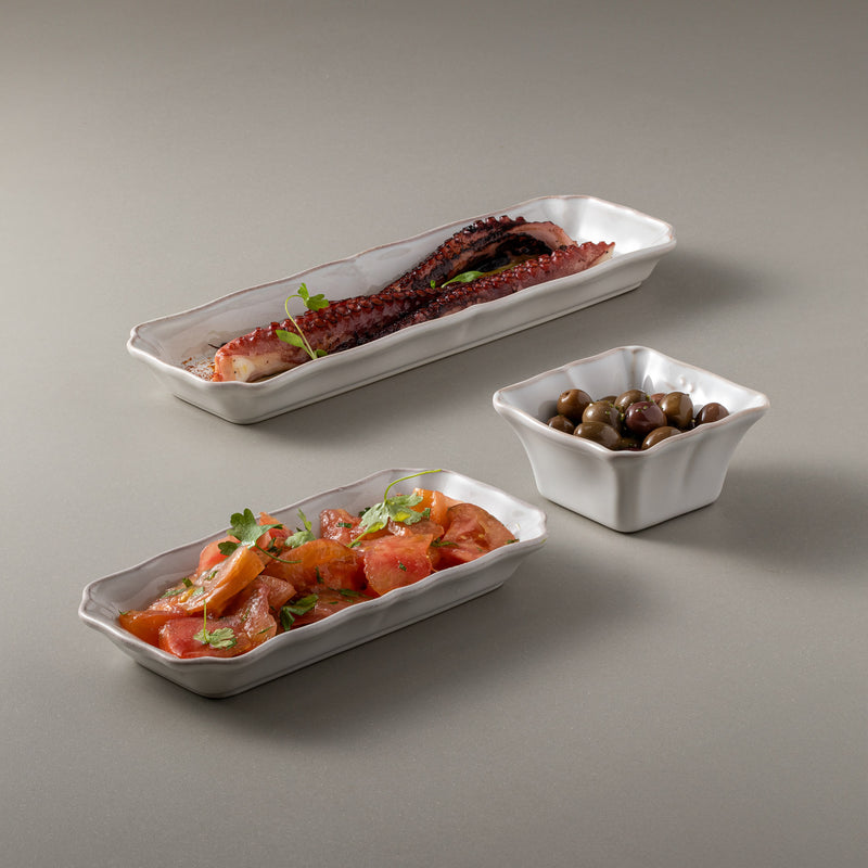 Costa Nova - Alentejo White Large Rectangular Tray - Limolin 