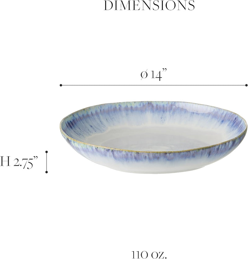 Costa Nova - Brisa Ria Blue - Pasta Serving Bowl | 15 inch - Limolin 