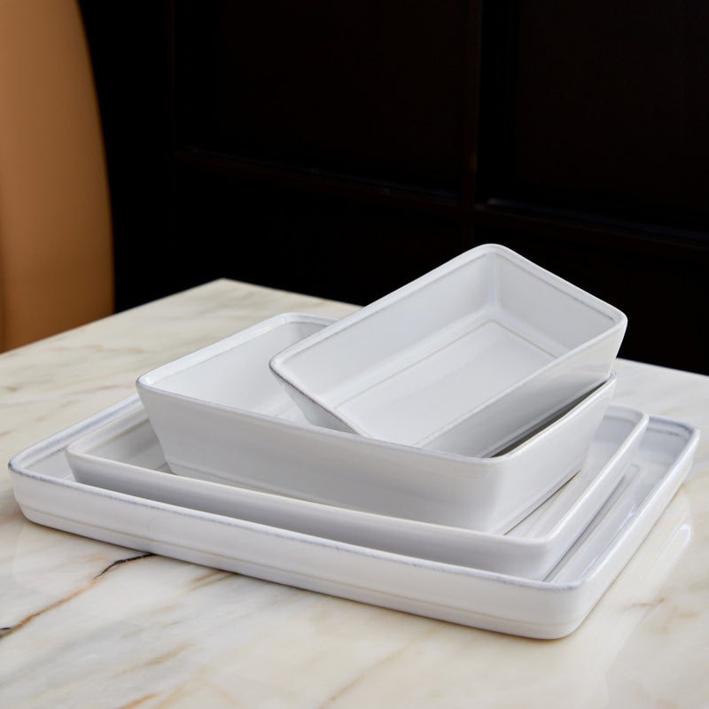 Costa Nova - Friso White Rectangle Baker - Limolin 