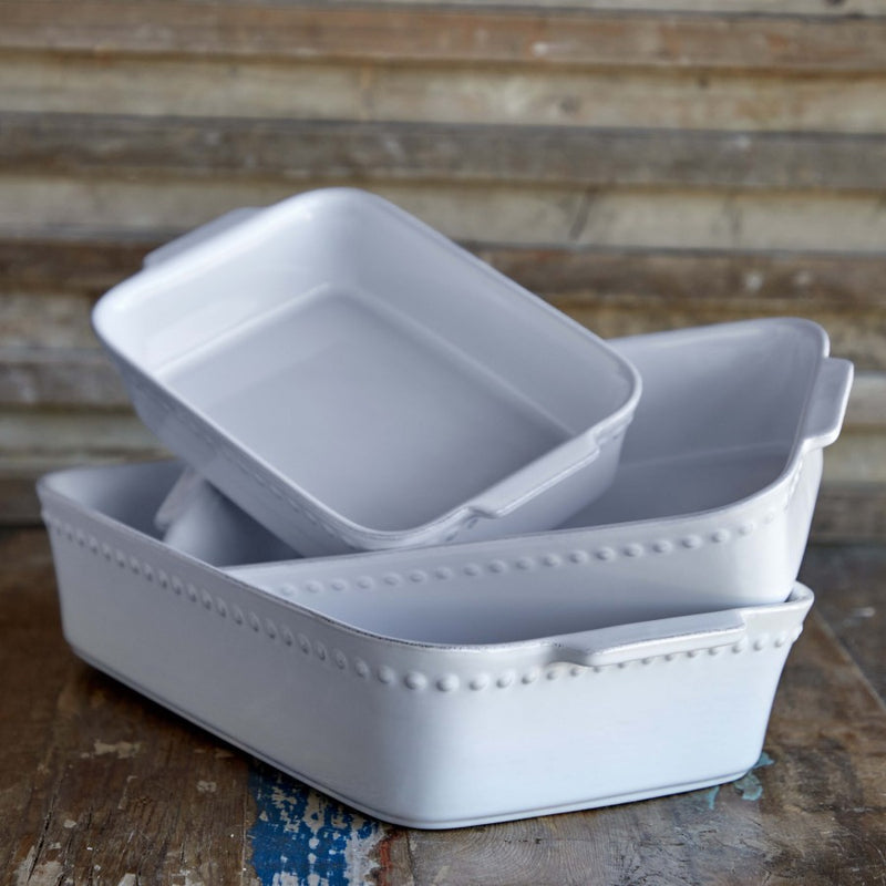 Costa Nova - Pearl White Rect. baker large - Limolin 
