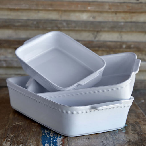 Costa Nova - Pearl White Rect. baker large - Limolin 