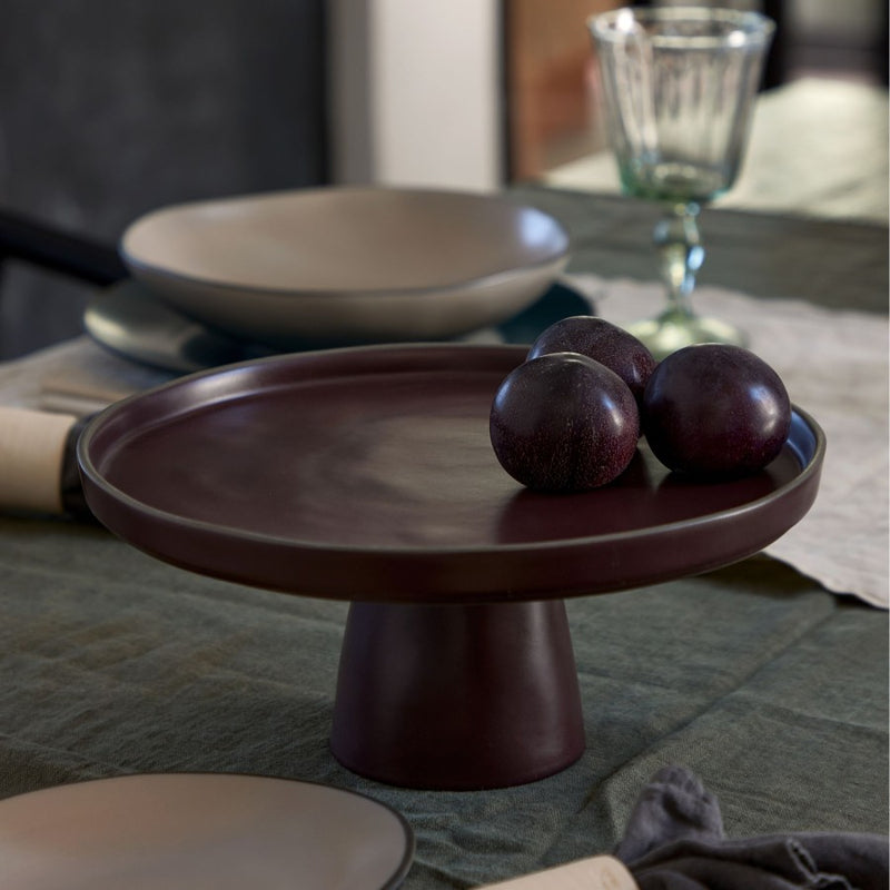 Costa Nova - Stacked Organic Footed plate - Limolin 