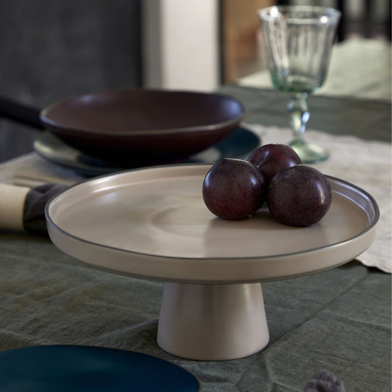 Costa Nova - Stacked Organic Footed plate - Limolin 