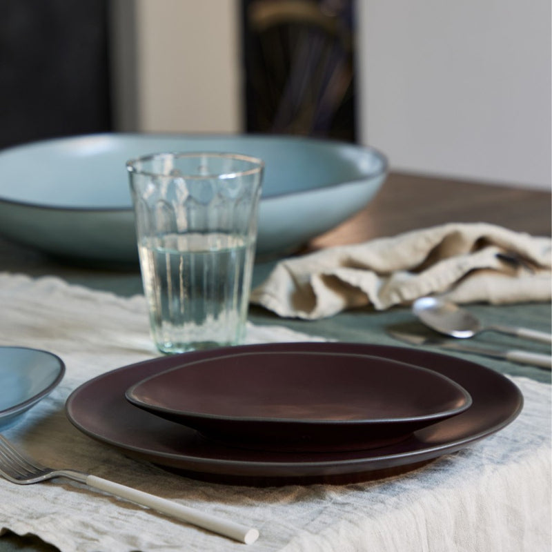 Costa Nova - Stacked Organic Oval Bread/app plate - Limolin 