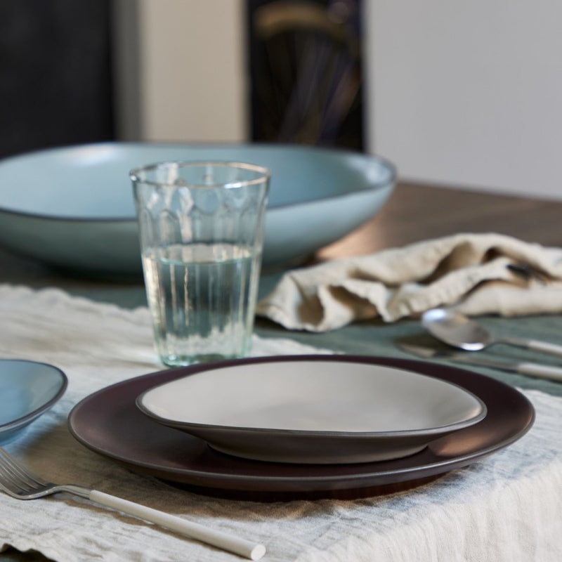 Costa Nova - Stacked Organic Oval Bread/app plate - Limolin 