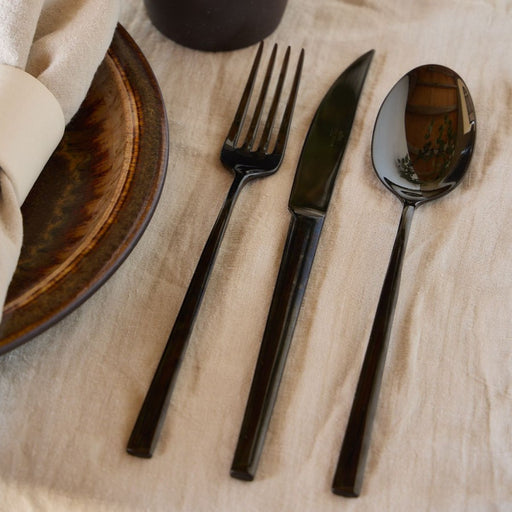 Costa Nova - Vela Black Polished 5pc Place Setting - Limolin 