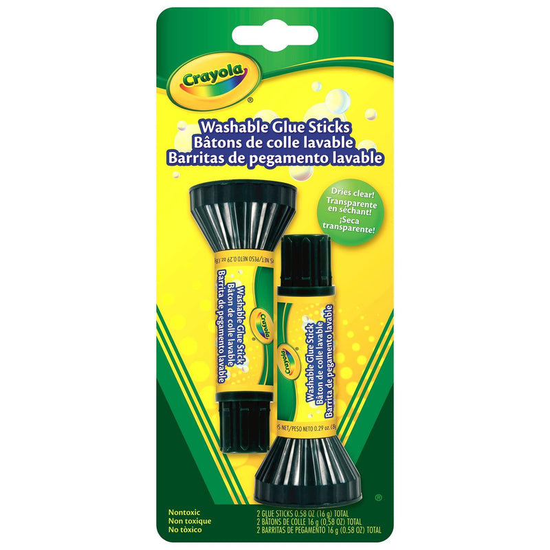 Crayola - Washable Glue Sticks, 2 Count - Limolin 