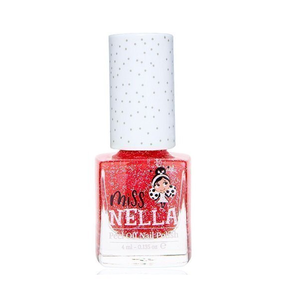 Miss Nella - Peel Off Nail Polish | Croco-dazzle - Sparkly Red